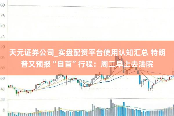 天元证券公司_实盘配资平台使用认知汇总 特朗普又预报“自首”行程：周二早上去法院